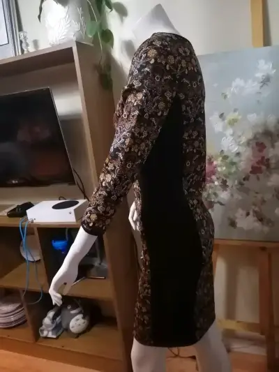 Vestido estampado floral manga larga - miniatura 4