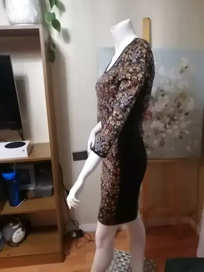 Vestido estampado floral manga larga - miniatura 5