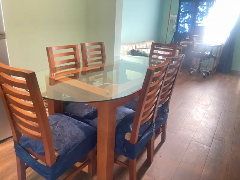 comedor de vidrio y de madera nativa lenga - 1
