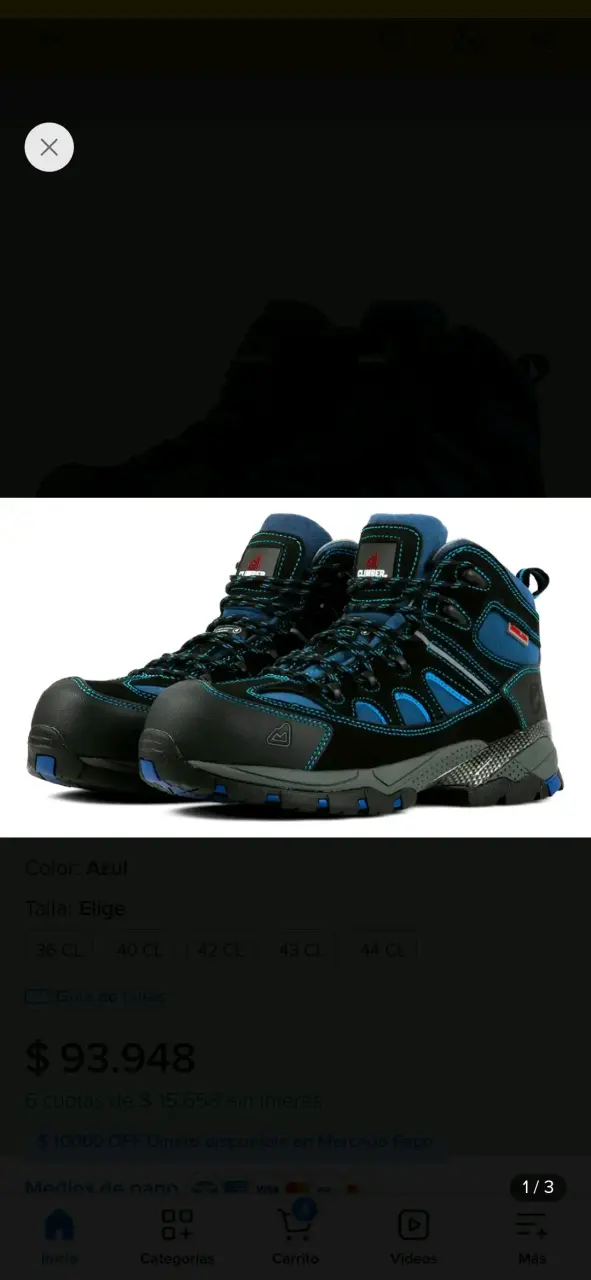 Botas de trekking Climber azul para hombre - 1