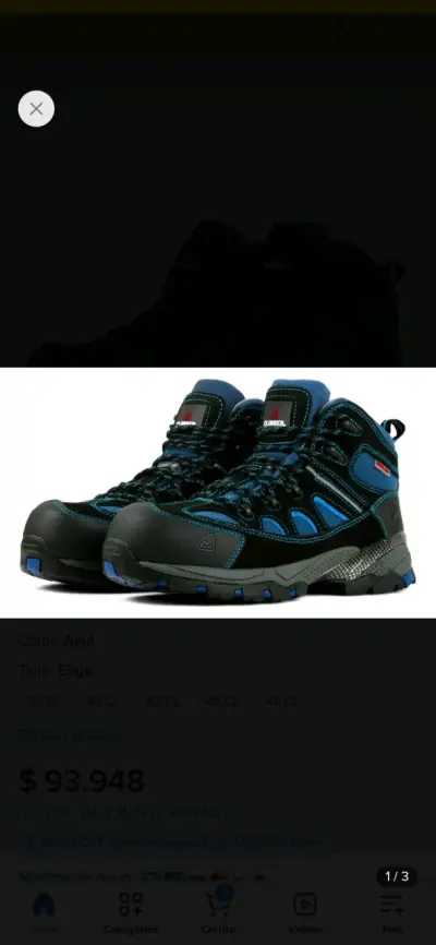 Botas de trekking Climber azul para hombre - miniatura 1