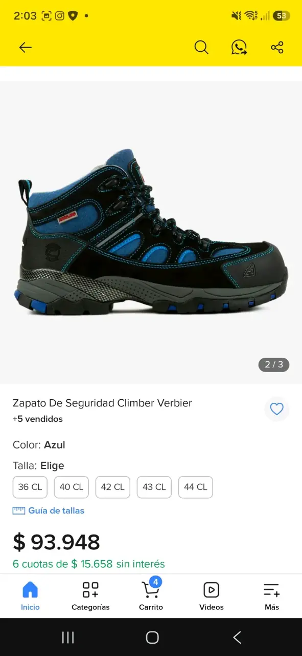 Botas de trekking Climber azul para hombre - 4