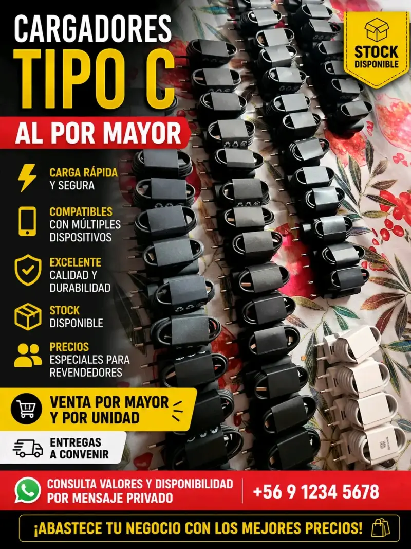 Cargadores Tipo C al por Mayor