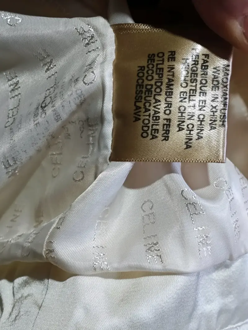 Chaqueta de encaje blanca elegante celine talla M - 5