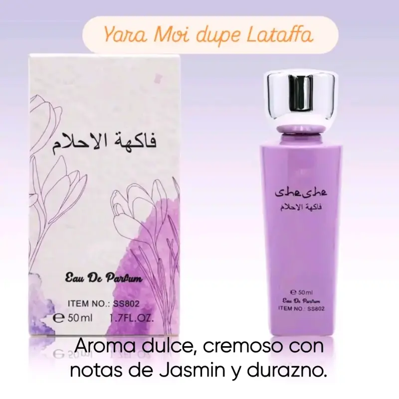 Perfume She She 50ml con aroma dulce de jazmín y durazno