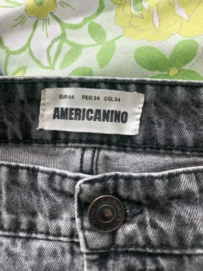 Jeans Americano gris para hombre talla 44 - miniatura 1