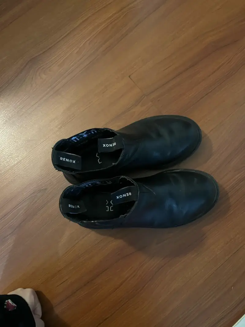 Botines de cuero negro Renox para hombre - 1
