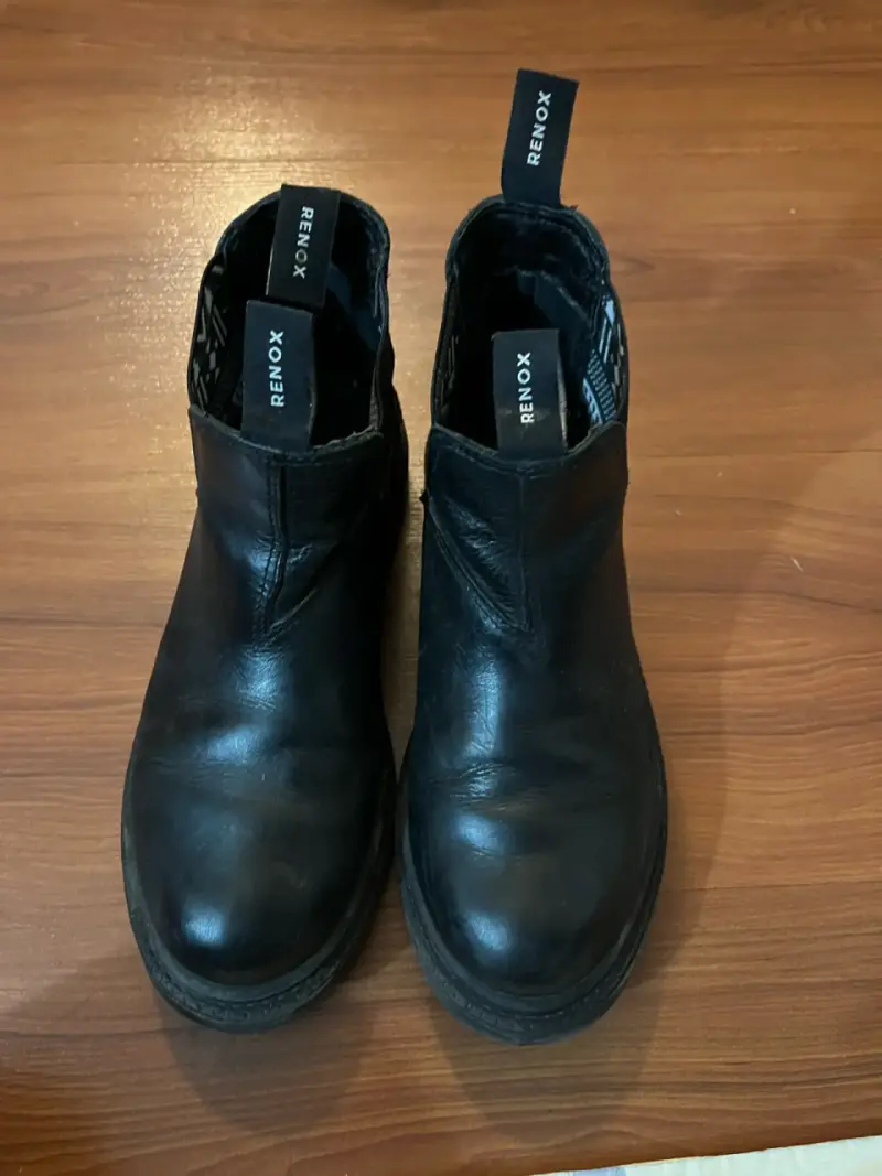 Botines de cuero negro Renox para hombre - 3