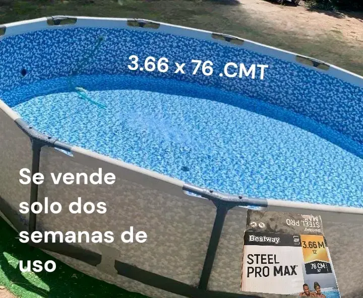 Piscina Bestway Steel Pro Max 3.66m x 76cm usada - 1