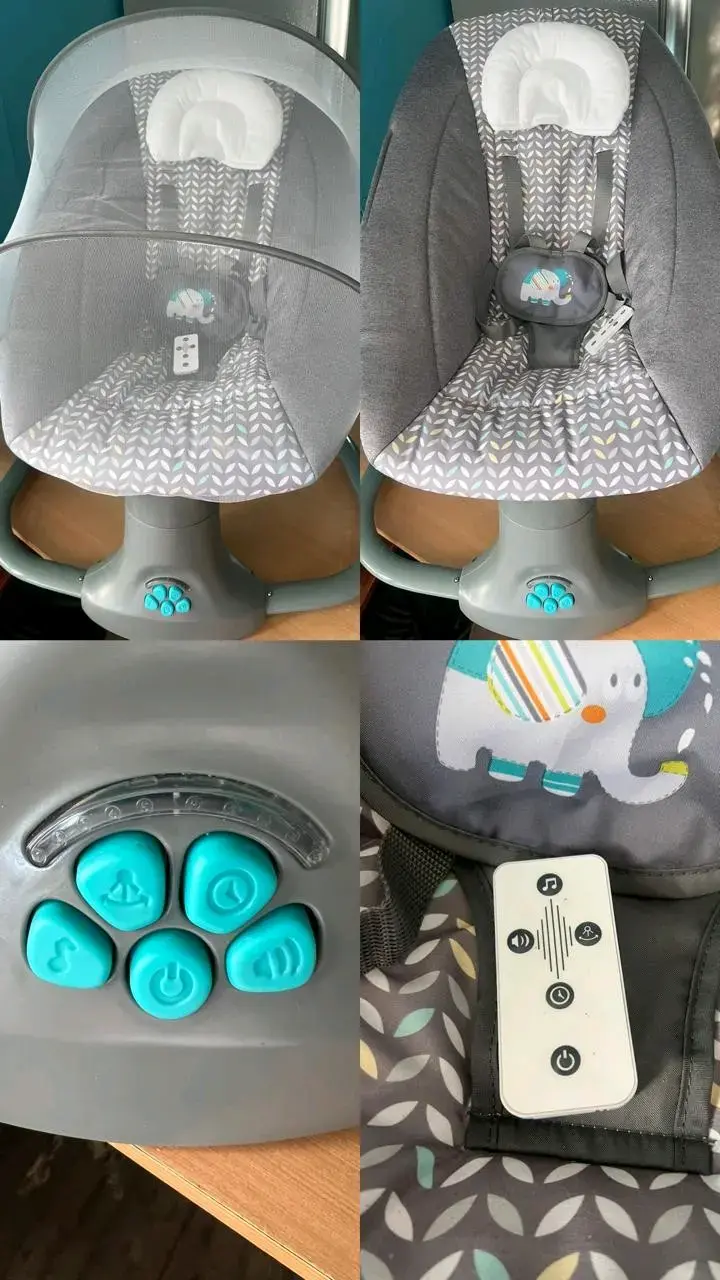 Silla mecedora para bebé con música y vibración