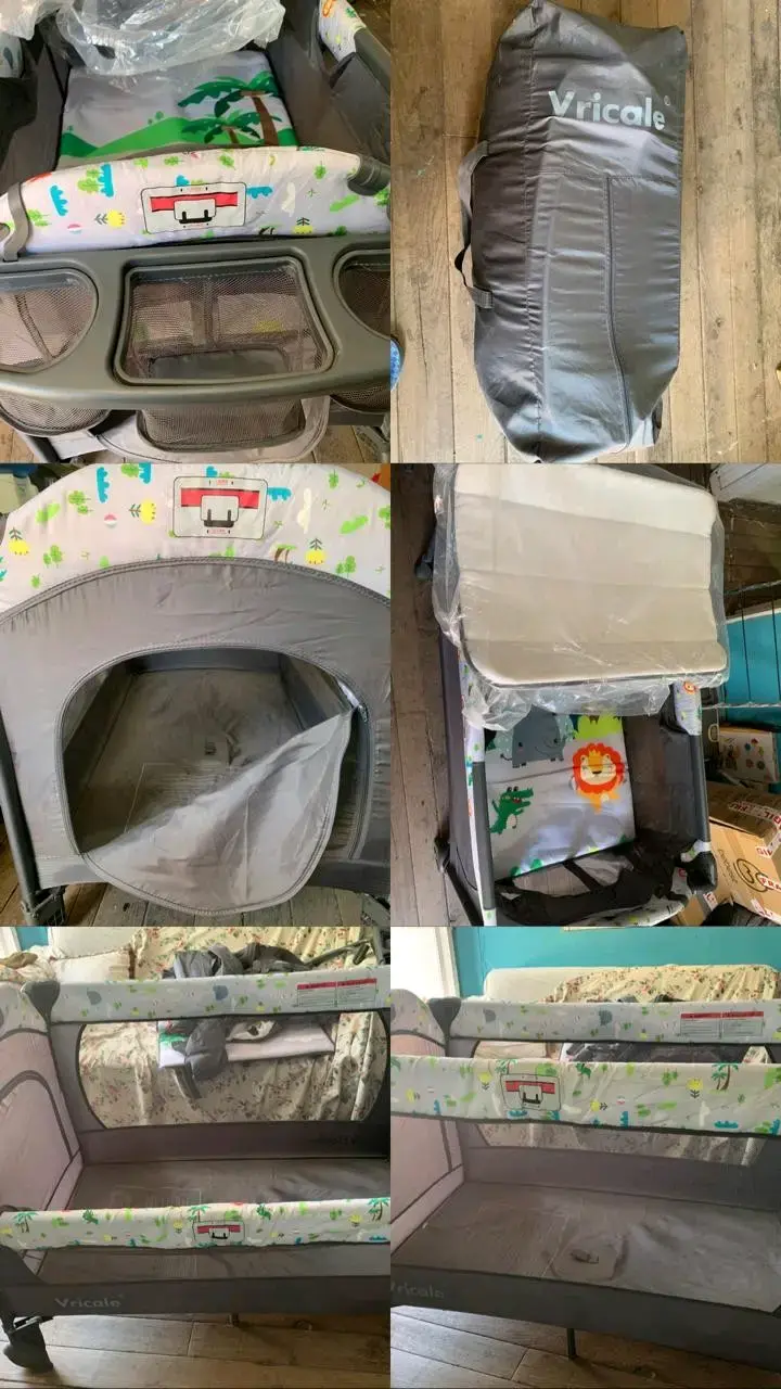 Cuna corral portátil Vricale con diseño infantil