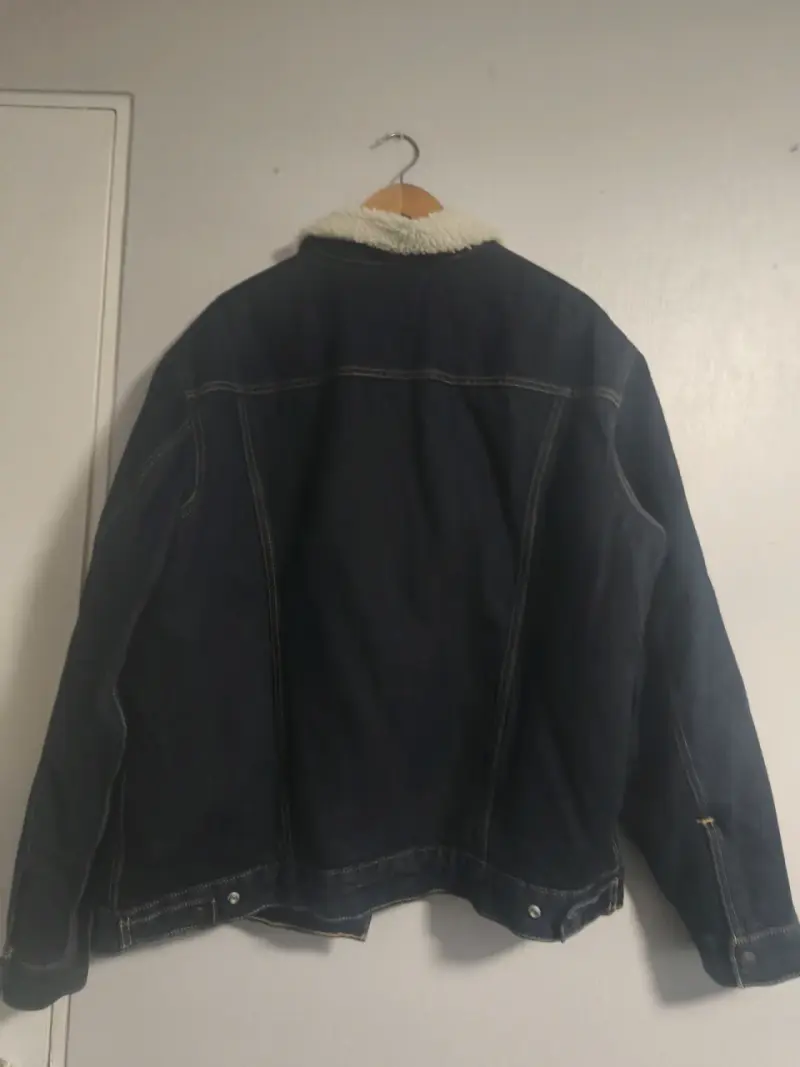Chaqueta de mezclilla con forro de sherpa para hombre - 4