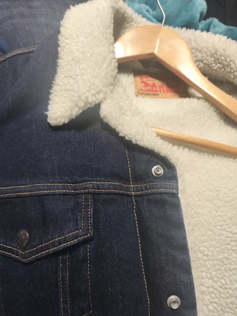 Chaqueta de mezclilla con forro de sherpa para hombre - 5