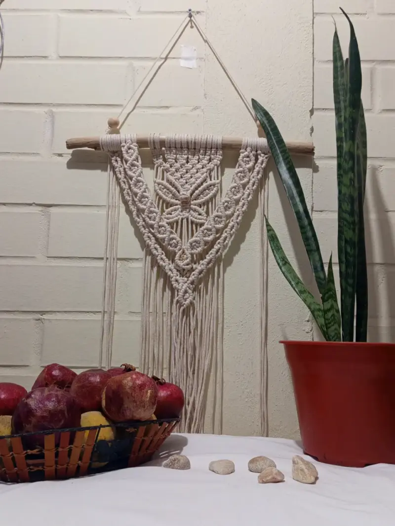 Decoración de pared búho macramé artesanal - 2