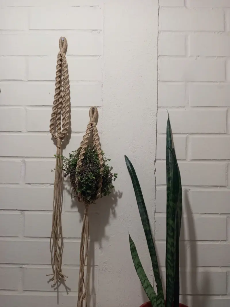 Decoración de pared búho macramé artesanal - 3