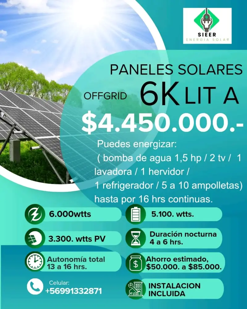 Sistema solar Offgrid. Con respaldo de energía. - 4