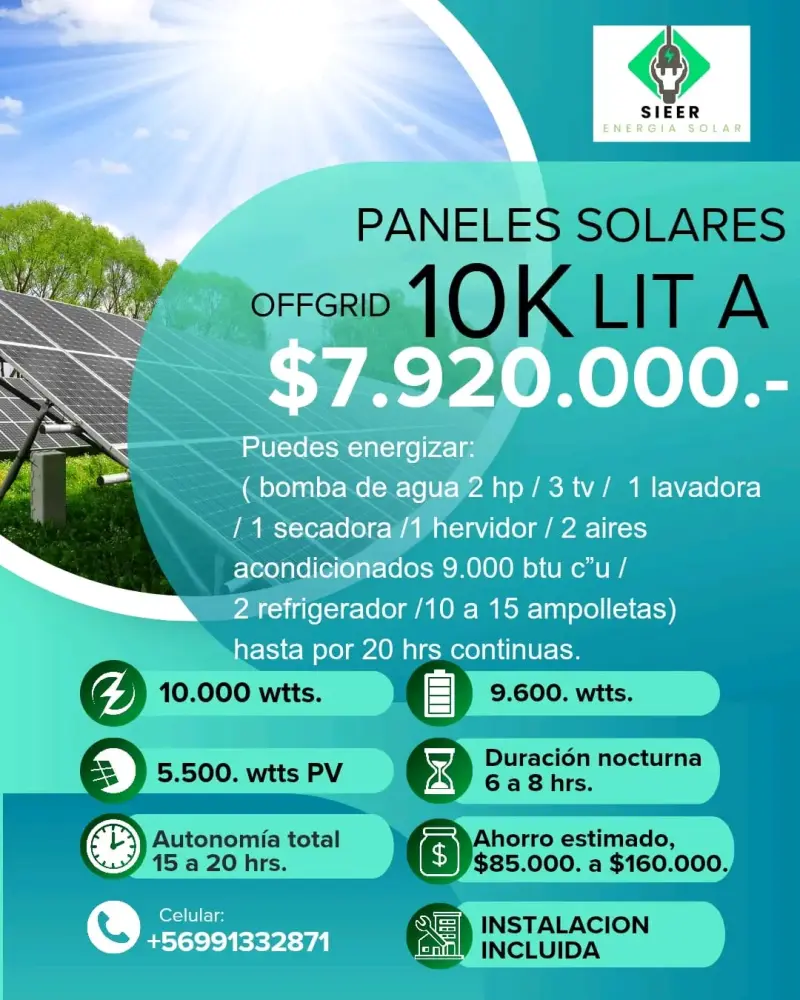 Sistema solar Offgrid. Con respaldo de energía. - 6