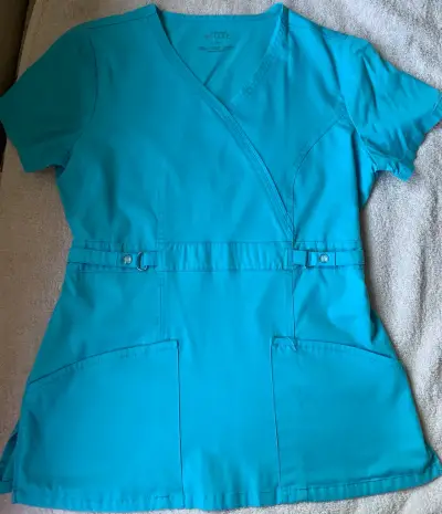 Delantal clínico turquesa para mujer talla S - miniatura 1