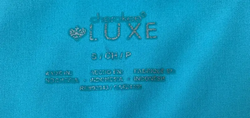 Delantal clínico turquesa para mujer talla S - 2