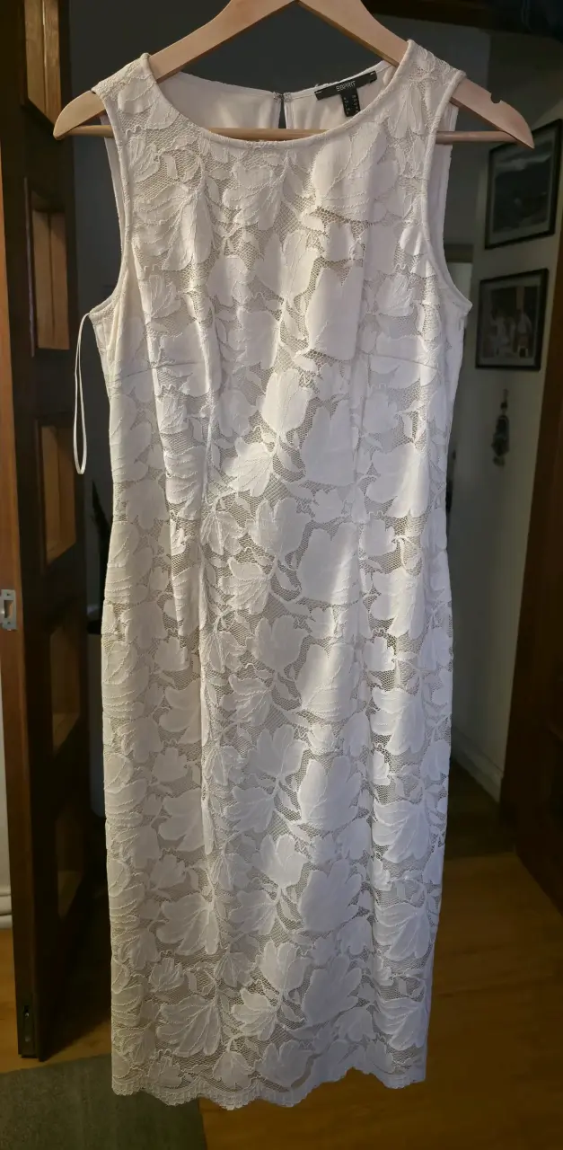 Vestido de encaje blanco Esprit talla 38 - 2