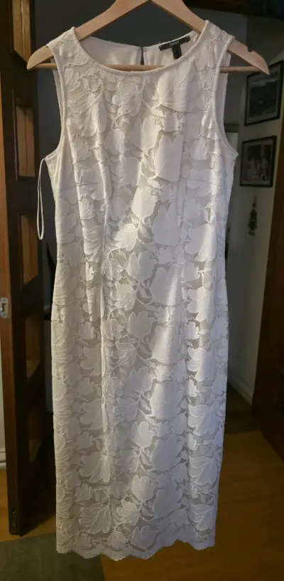 Vestido de encaje blanco Esprit talla 38 - miniatura 2