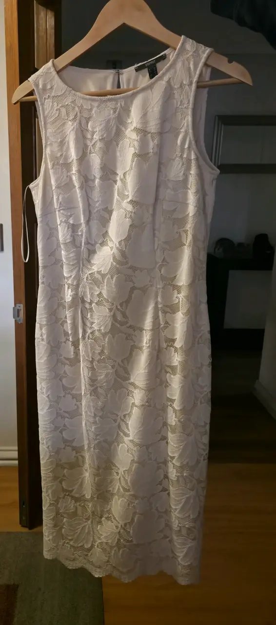 Vestido de encaje blanco Esprit talla 38 - 3