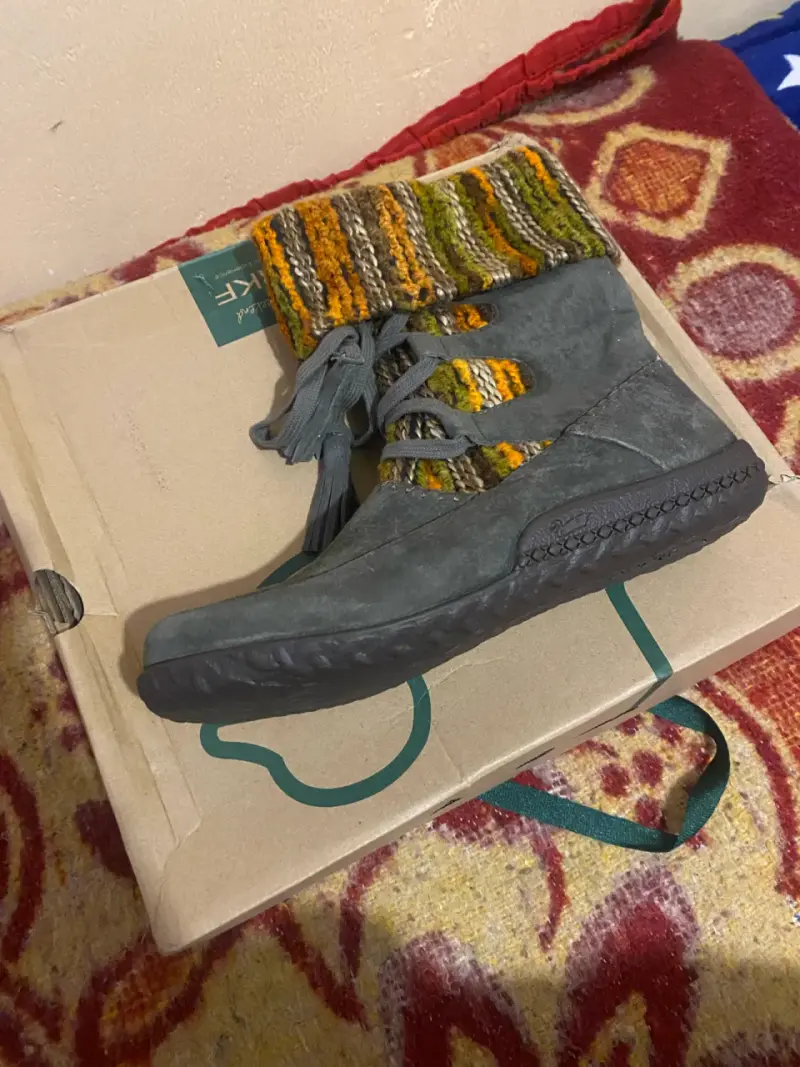 Botas de invierno con diseño tejido multicolor - 2