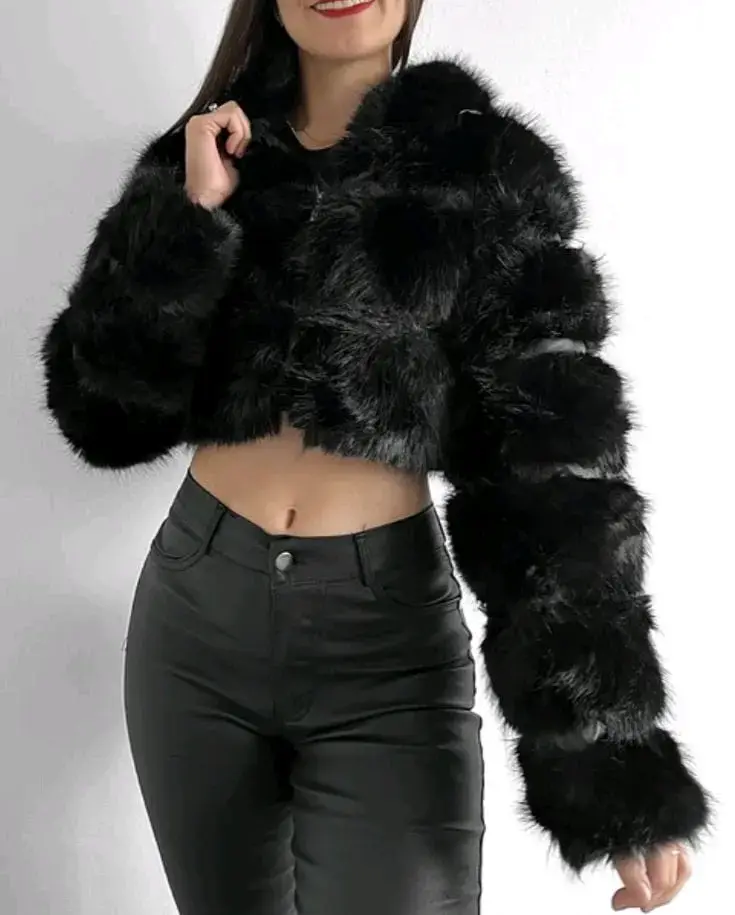 Chaquetilla pelo eco cuero - 4