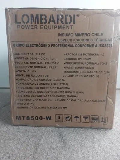 Generador eléctrico Lombardi MT8500-W con accesorios - miniatura 3