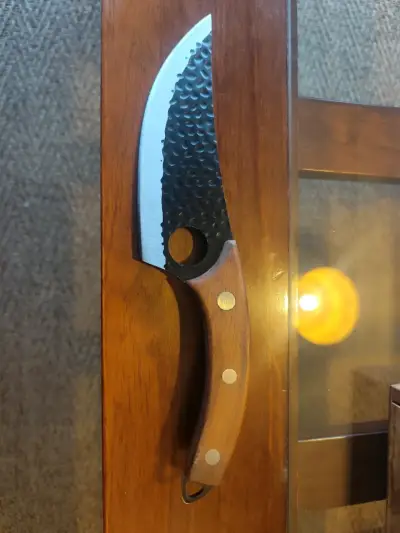 Cuchillo de cocina con funda de cuero - miniatura 2