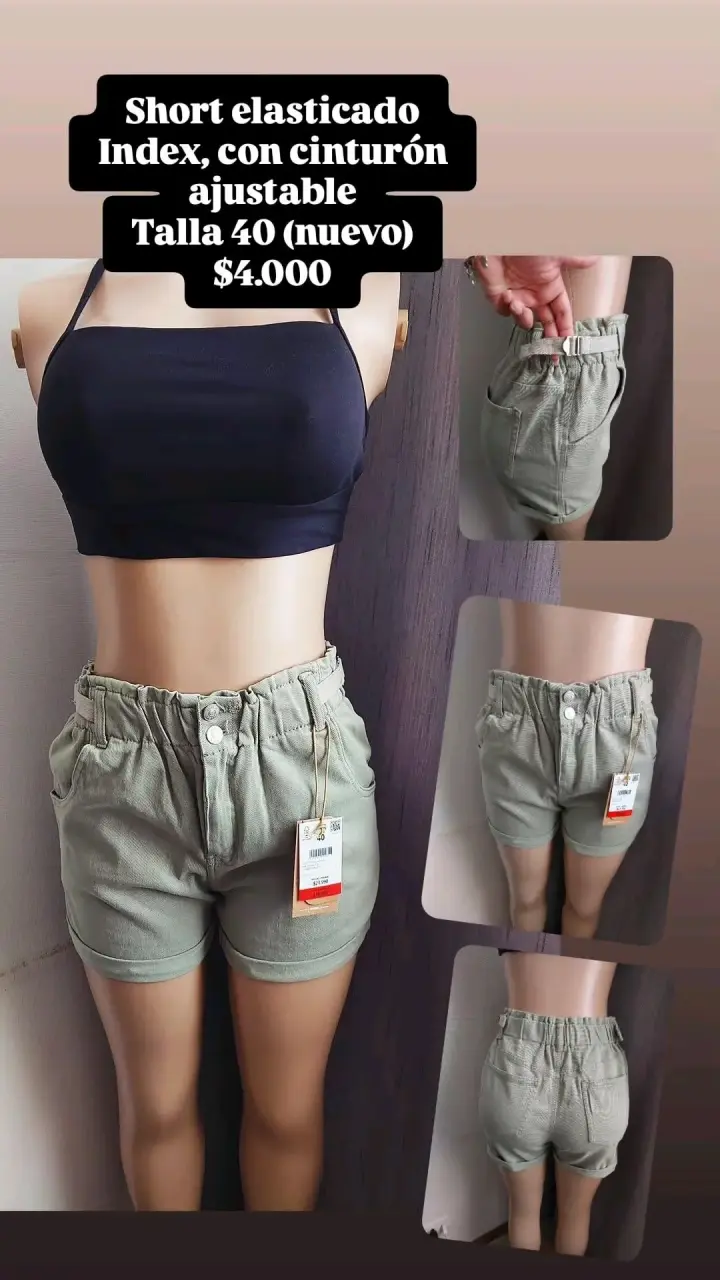 Short elastizado Index con cinturón ajustable