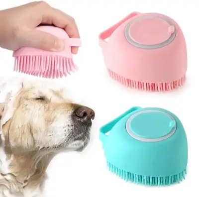 Cepillo de silicona para baño de mascotas - miniatura 2