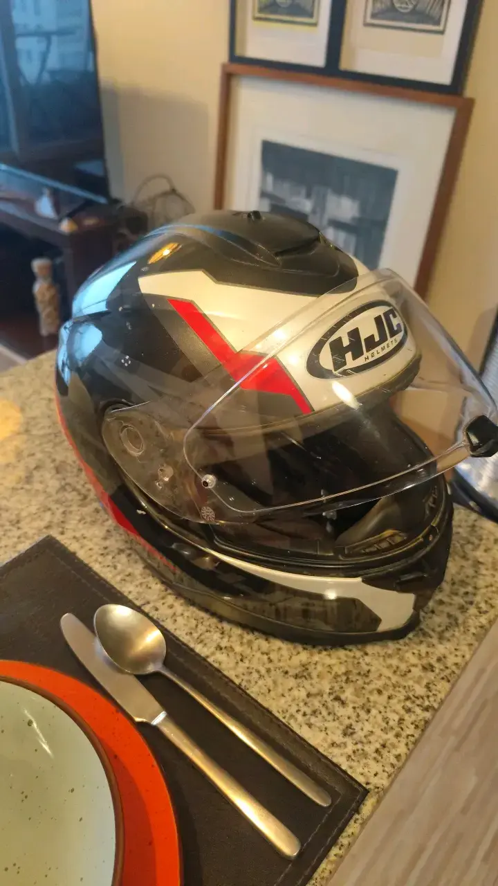 Casco de moto HJC con visera transparente - 2