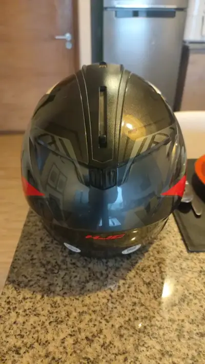 Casco de moto HJC con visera transparente - miniatura 3