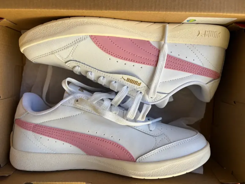 Zapatillas Puma Vikki Star Blancas y Rosadas - 1