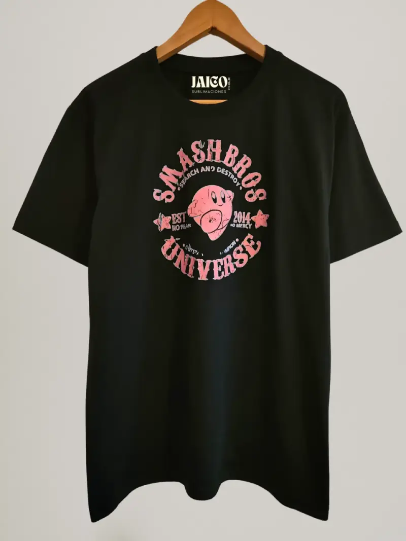 Polera negra SmashBros Universe unisex - 1