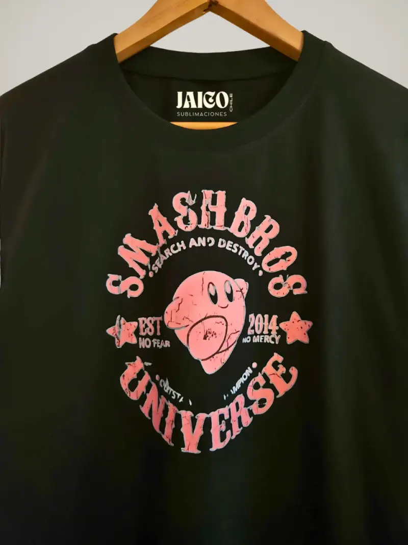 Polera negra SmashBros Universe unisex - 2