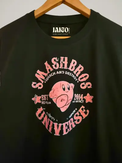 Polera negra SmashBros Universe unisex - miniatura 2