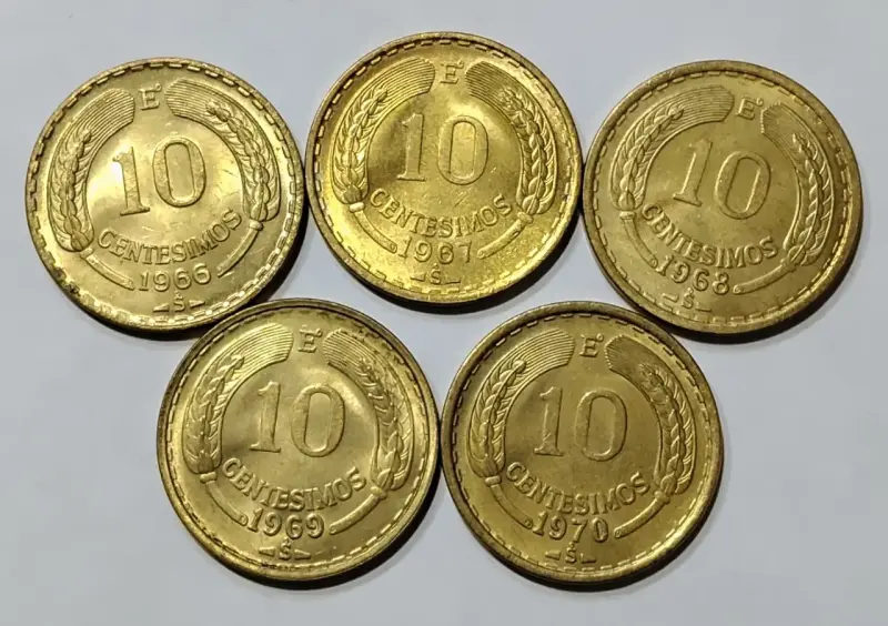10 Monedas Chile 10 Centésimos 1961 - 1970 - 4