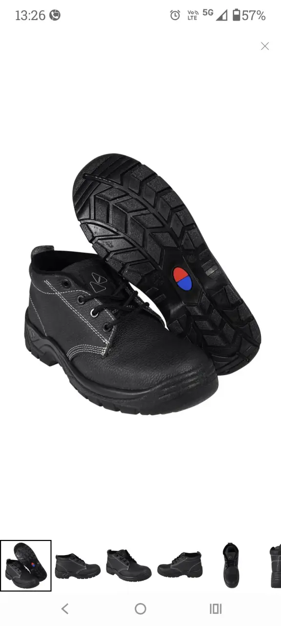 Botas de seguridad negras con suela antideslizante