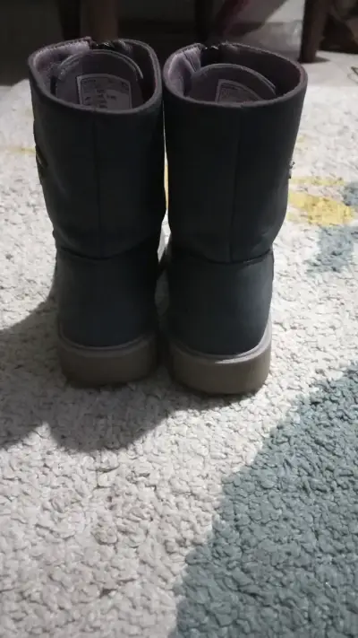 Botas de cuero azul con diseño de libélula - miniatura 2
