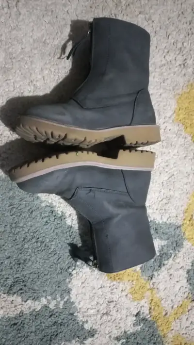 Botas de cuero azul con diseño de libélula - miniatura 5