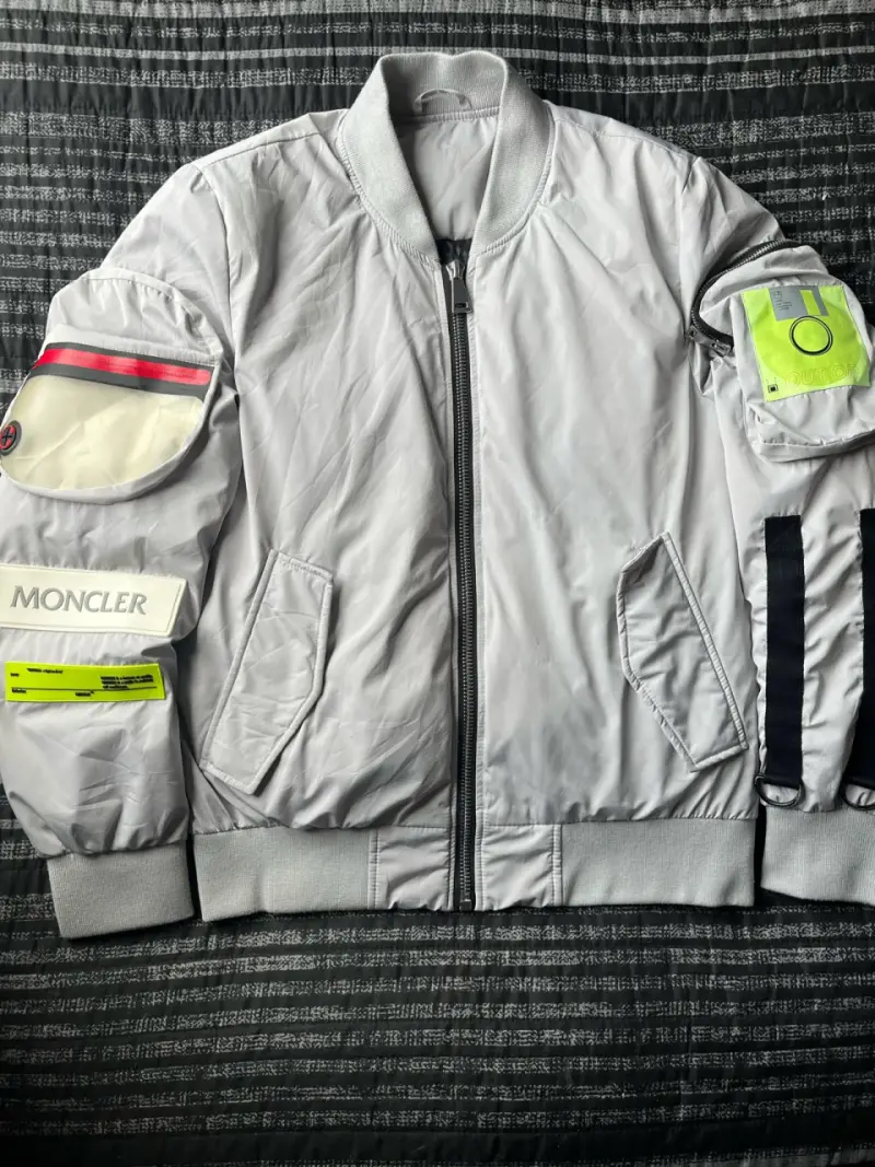 Chaqueta bomber gris Moncler - 3