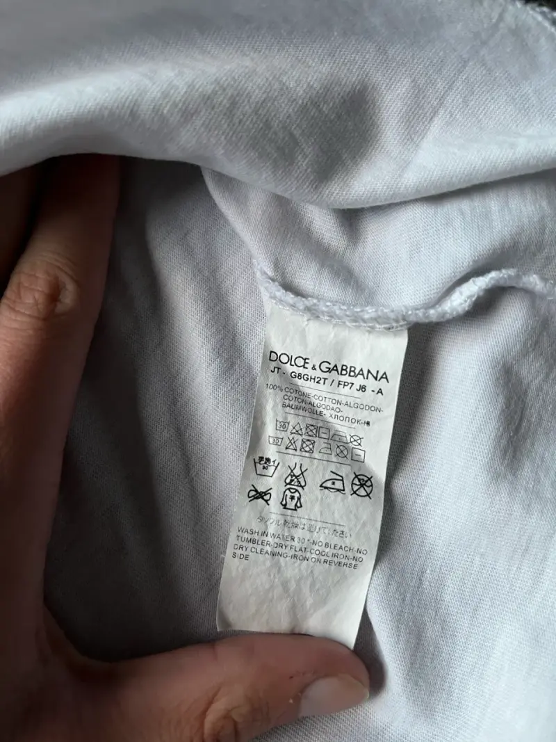 Polera Blanca Dolce & Gabbana con Corazón Rojo - 3