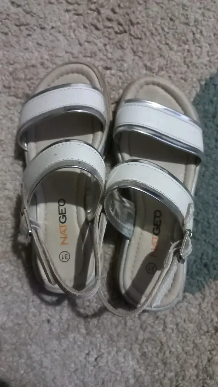 Sandalias blancas para niña talla 31 - 5