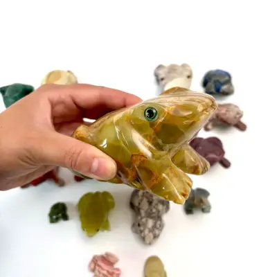 Colección de ranas de piedra decorativas - miniatura 6