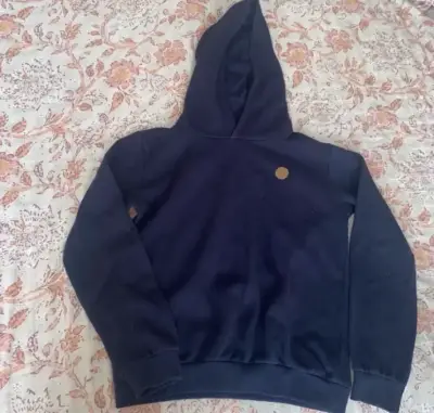 Polerón con capucha azul marino unisex - miniatura 1