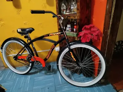 Bicicleta Benotto urbana negra y naranja - miniatura 4