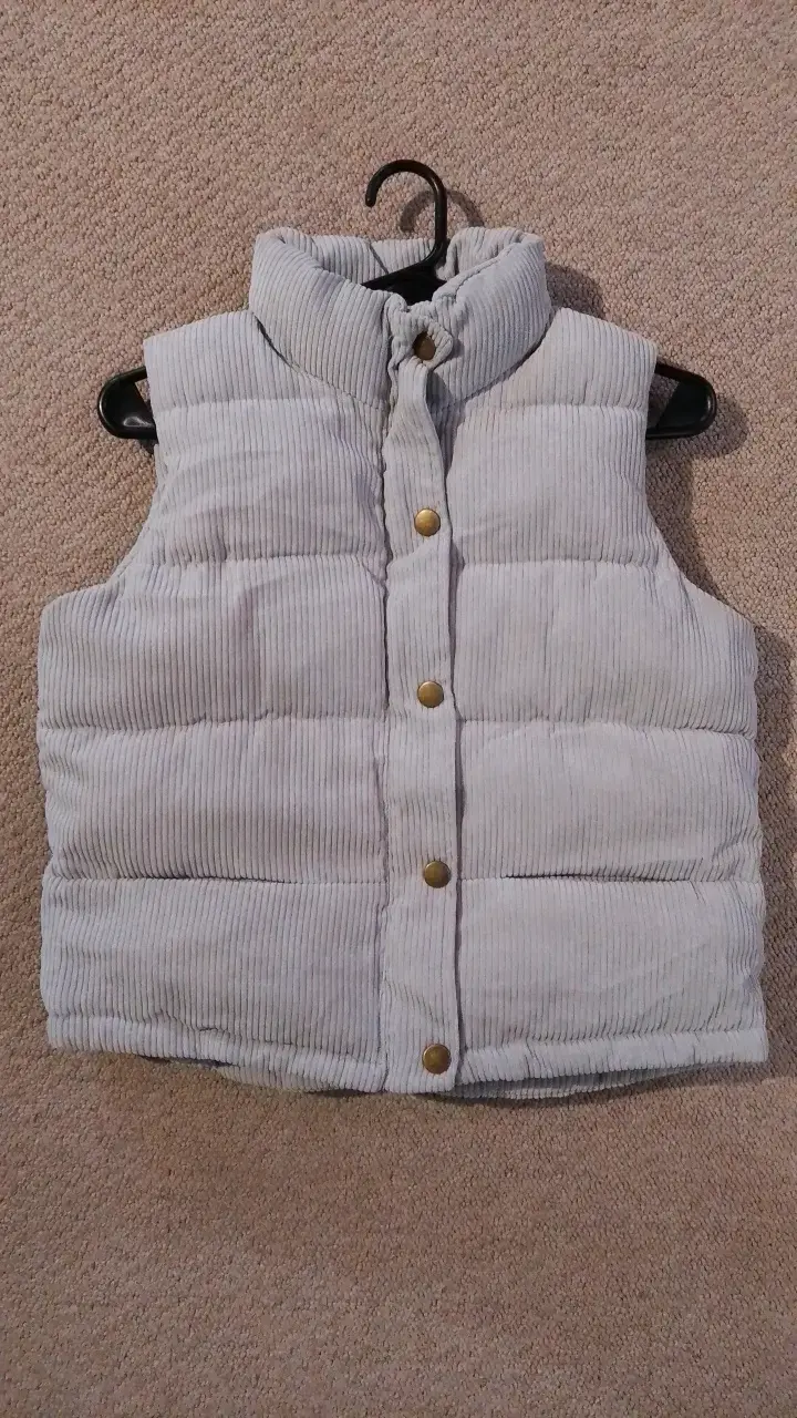 Chaleco acolchado sin mangas gris claro - 1
