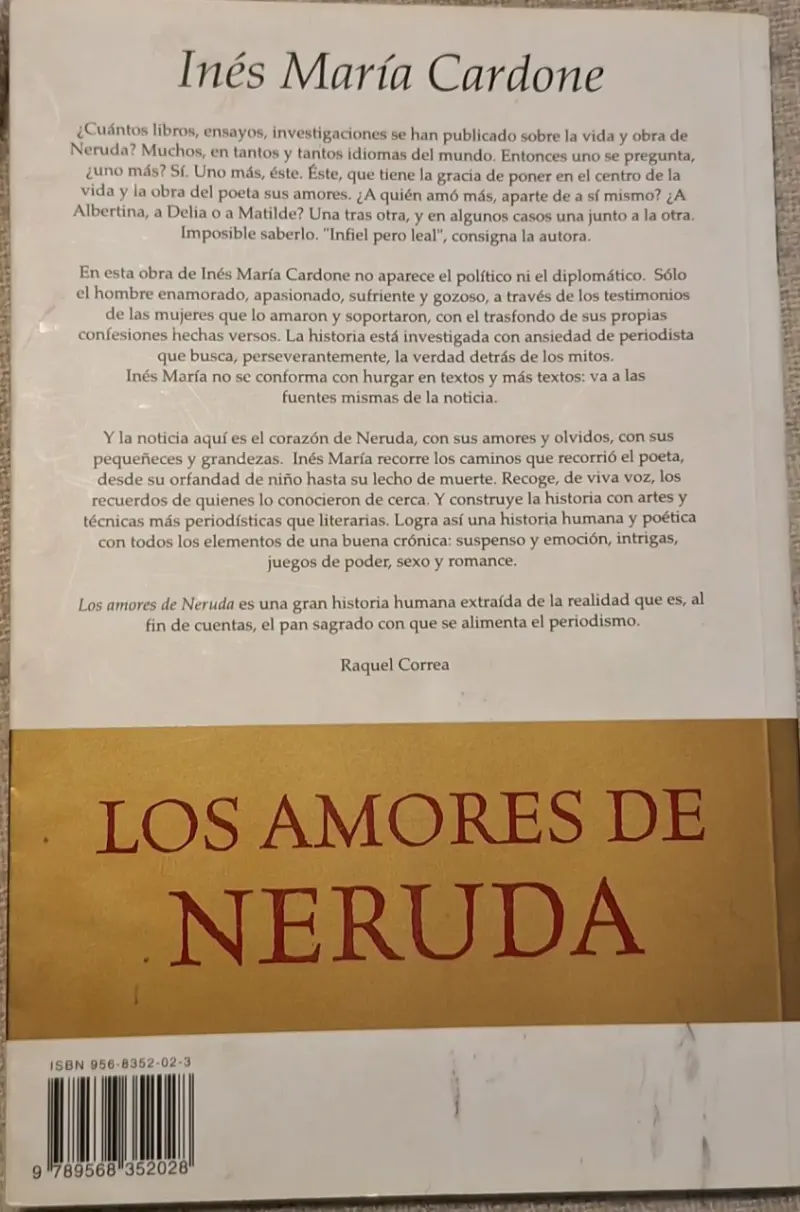 Libro 'Los Amores de Neruda' de Inés María Cardone - 2